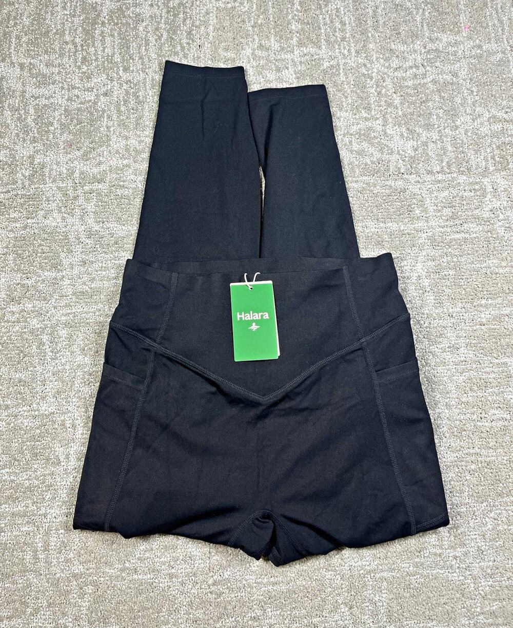 Halara Fabric Science High-Rise Ankle Yoga Leggings Black Stretch Womens M